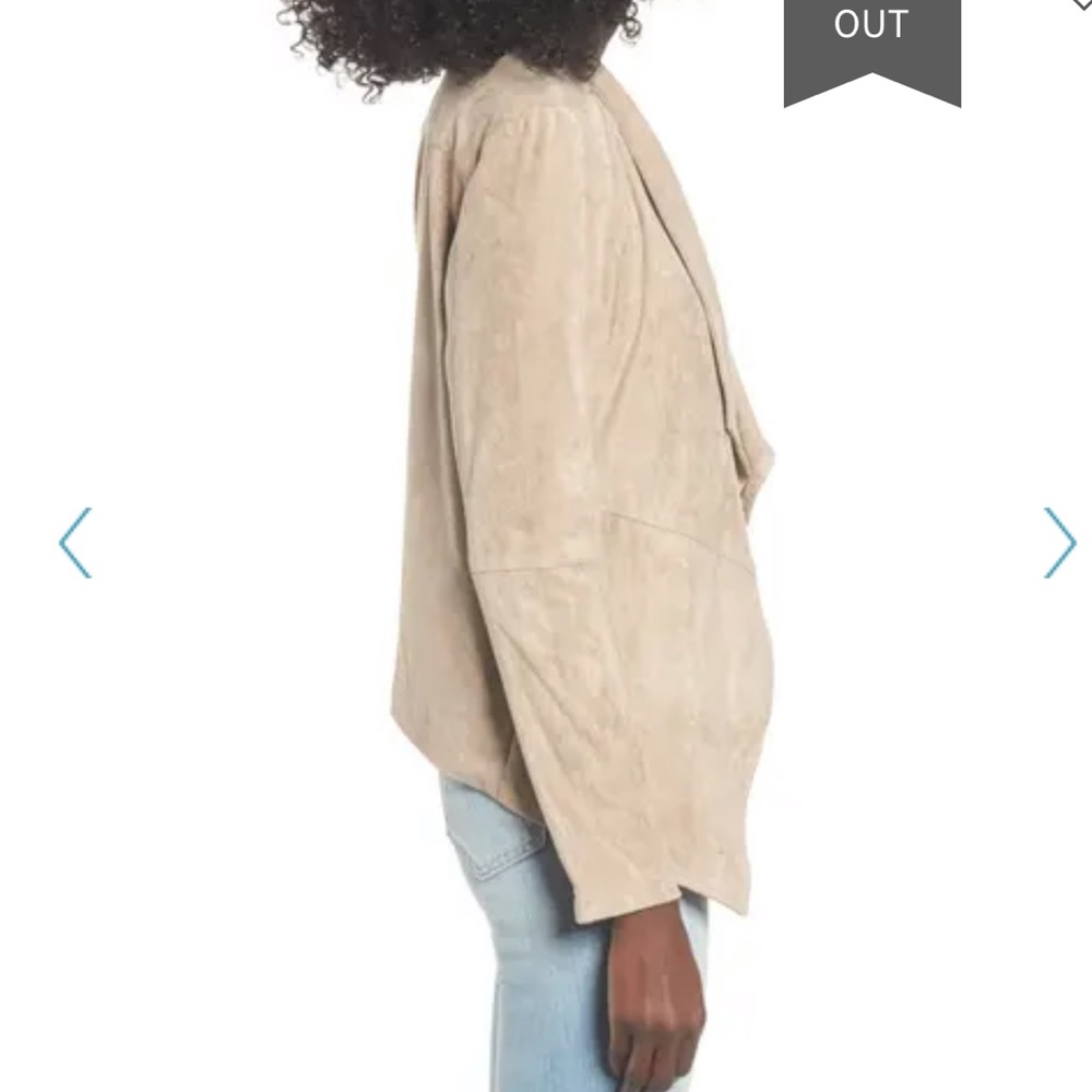 Bb Dakota Faux Suede Drape Jacket - Picture 4 of 16